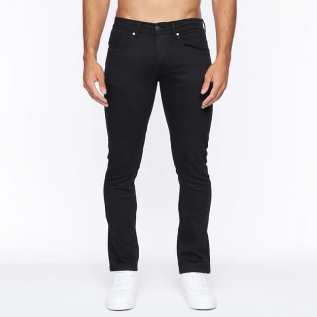 Crosshatch Crosshatch Men Buraca Slim Fit Jeans in Black Size: 34S Black 34S Male 5059294161626