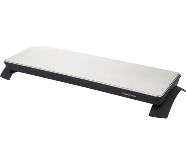 Morphy Richards 486000 Cordless Food Warming Tray - Silver & Black 5056765402271