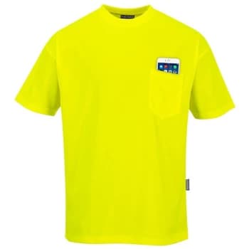 S578YER5XL - sz 5XL Day-Vis Pocket Short Sleeve T-Shirt - Yellow - Portwest