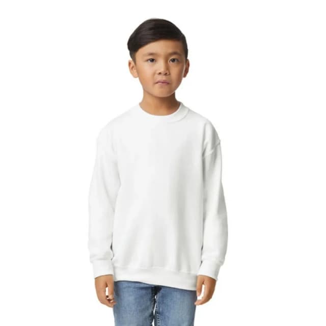 Gildan GD56B boys's Children's sweatshirt in White