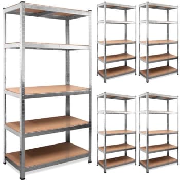 Industrial Steel Shelving Unit 5 Tier 1800x900x400mm Garage 875killogramm Heavy Duty Metal Racking Storage Shelves - Size Choice 1x / 2x / 5x / 10x