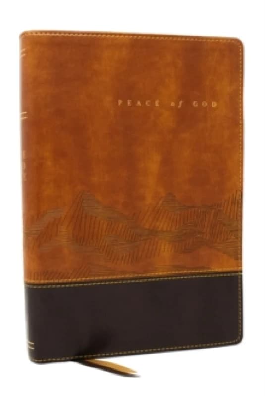 Peace of God Bible: Discover and Experience God's Shalom Throughout the Bible (NKJV, Brown Leathersoft, Red Letter, Comfort Print) Leather / fine bind