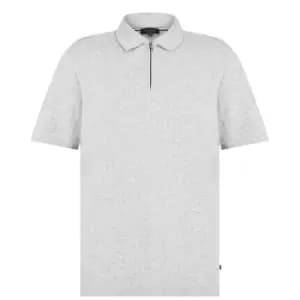 Ted Baker Speysid Zip Polo Shirt - Grey