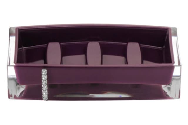 Premier Housewares Acrylic Crystal Acrylic And Crystal Soap Dish Purple