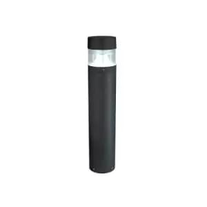 Saxby Lighting Zone - Outdoor Bollard IP65 12.3W Textured Black Paint & Clear
