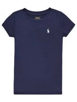 Ralph Lauren Girls Classic Short Sleeve T-Shirt - Navy, Size Age: 12-14 Years, L, Women