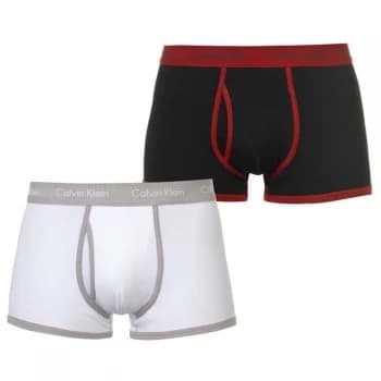 Calvin Klein 2 Pack Trunks - Wht/Gry/Blk/Org