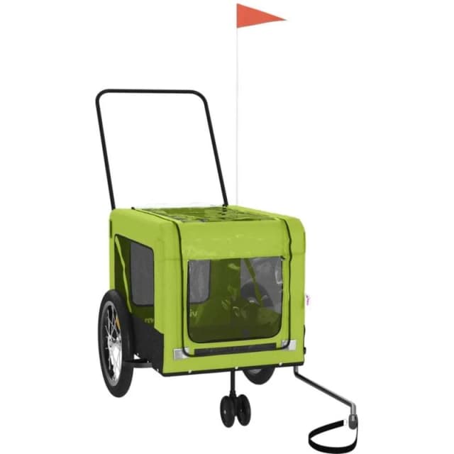VIDAXL Vidaxl - Pet Bike Trailer Green and Black Oxford Fabric and Iron 8720845770266