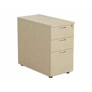 TC Office Deep Desk High Pedestal with Filing Drawer Height 730mm, Maple