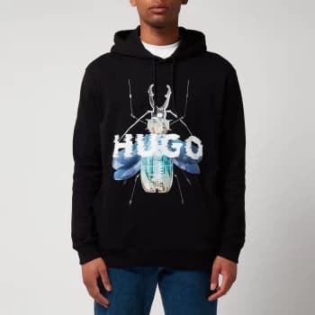 HUGO Mens Dyberbug Hoodie - Black - M