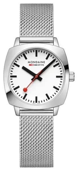 Mondaine MSL.31110.SM SBB Petite Cushion (31mm) White Dial Watch
