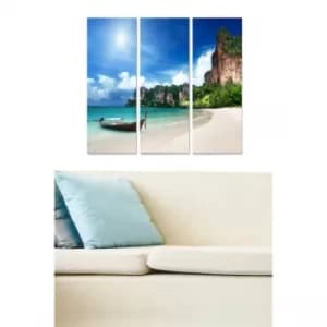 MDF2125851 Multicolor Decorative MDF Painting (3 Pieces)