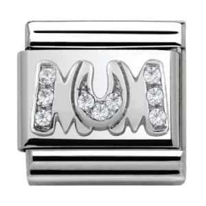 Nomination CLASSIC Silvershine My Family Cubic Zirconia Mum Charm...