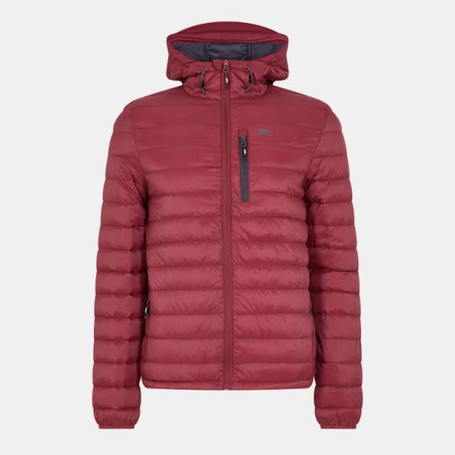 Trespass Mens Digby Thermal Insulation Weather Resistant Down Jacket Burgundy/Grey male X Small