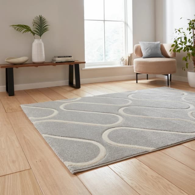 Catherine Lansfield Linear Curve Modern Geometric Rug