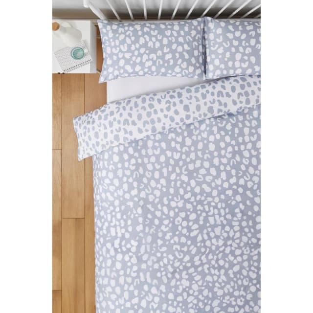 Silent Night Leopard Duvet - Silver Silver One Size