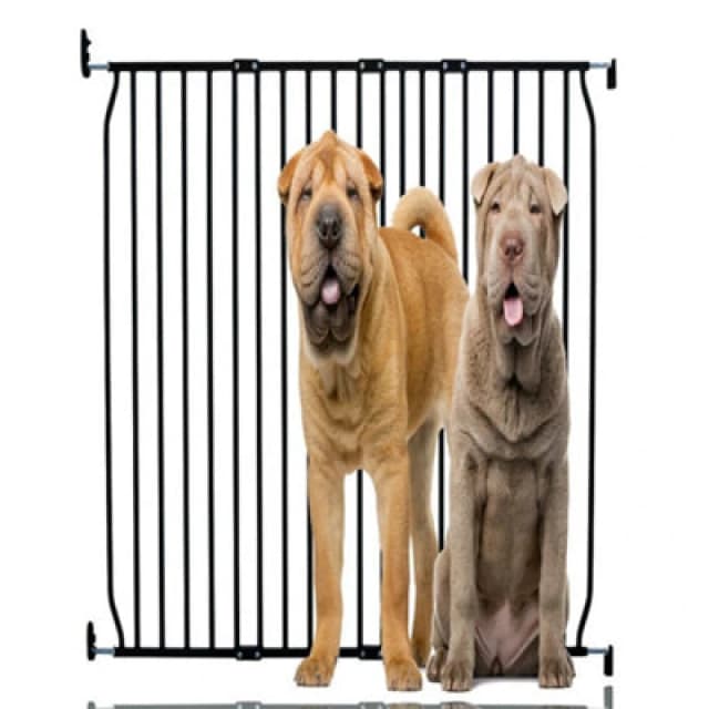 Bettacare Extra Tall Eco Screw Fit Pet Gate, Black, 120Cm - 130Cm, Extra Tall Gate 100Cm In Height, Screw Fitted Dog Gate