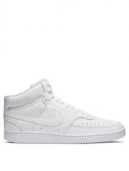 Nike Court Vision Mid, White/White, Size 10, Men
