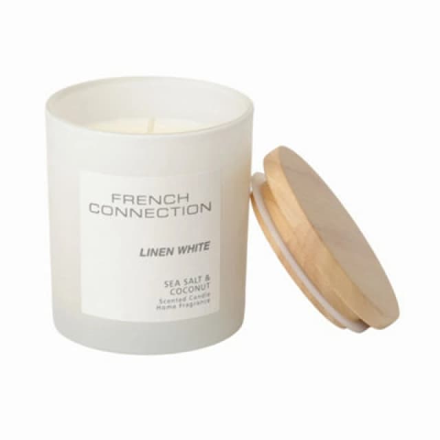 French Connection French Connection Sea Salt & Coconut Candle Long-Lasting Luxury Gift in White Size: Medium White Medium Unisex 5056791600429