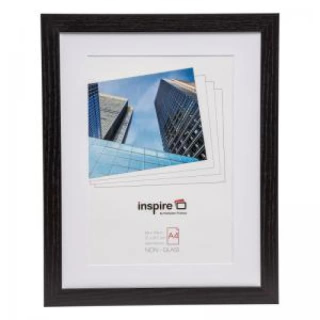 Hampton Frames Columbia 2.5cm Wide MDF Paperwrap Certificate Frame A4 Black Ash Effect - COLA4MTNG COLA4MTNG
