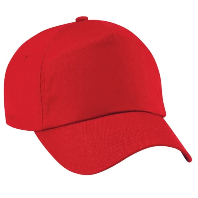 Beechfield Beechfield Men Plain Original 5 Panel Baseball Cap Pack of 2 in Red Red One Size Male 5059269087012