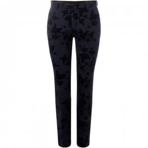 Label Lab Colada Floral Flocked Suit Trouser - Navy