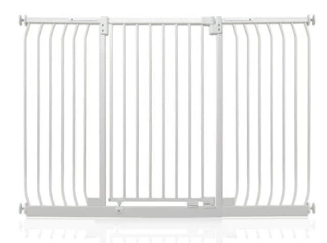 Safetots Extra Tall Elite Safety Gate, 152Cm - 161Cm, Matt White, Extra Tall 96.8Cm In Height, Pressure Fit Stair Gate