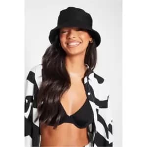 I Saw It First Black Twill Bucket Hat - Black
