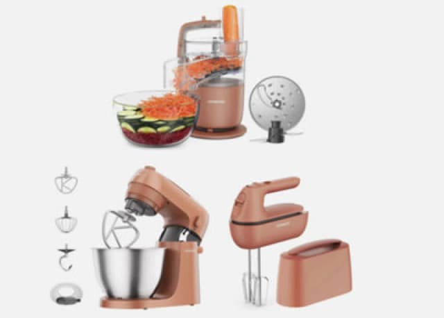 Kenwood Go Food Processor, Stand & Hand Mixer Storm Clay Red