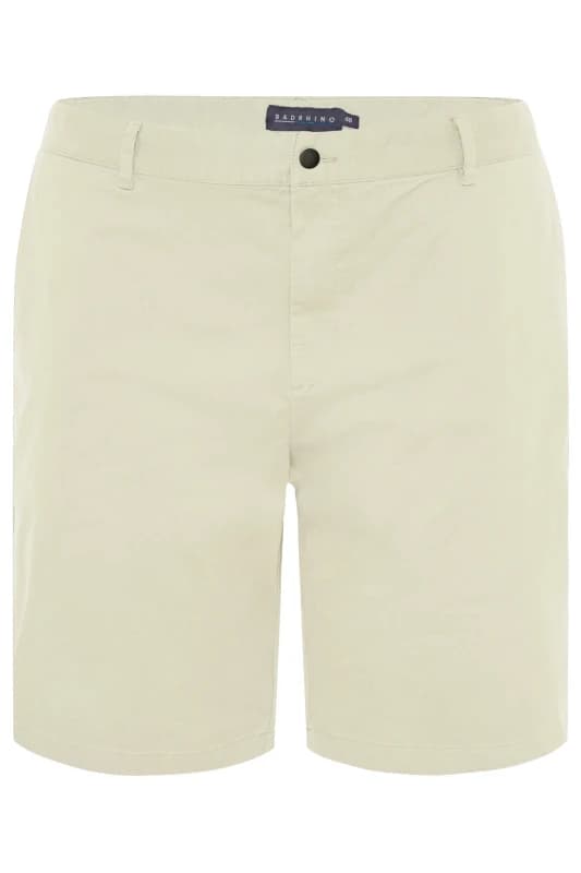 BadRhino BadRhino Men Stretch Chino Shorts in Stone Size: 42R Stone 42R Male 5059738085013