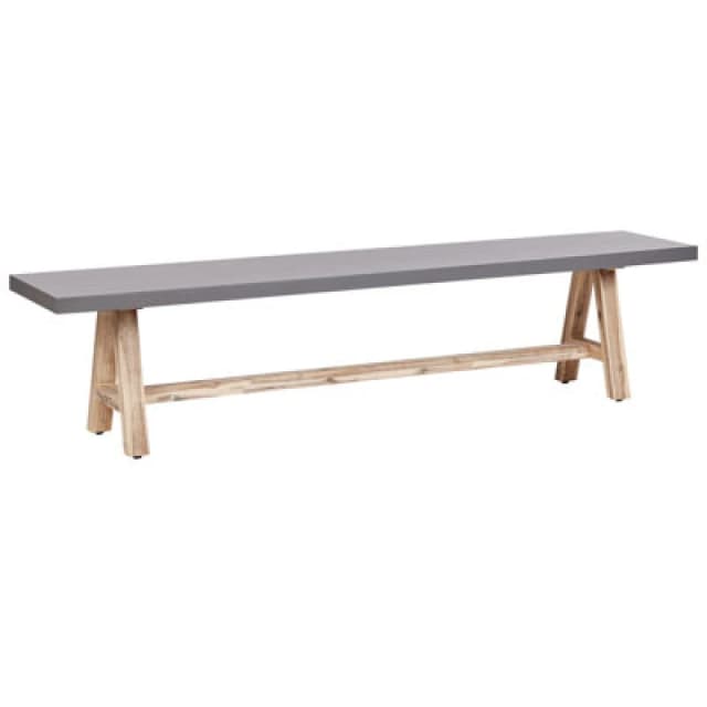 Beliani Garden Bench Tonnare 200 Cm Concrete Grey