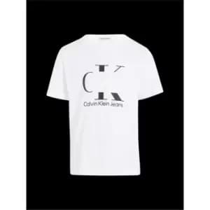 Calvin Klein Jeans Print Sunreveal Mono Logo Tshirt - White