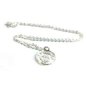 Man City Silver Plated Crest Pendant and Chain
