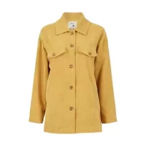 Yumi Mustard Cord Shacket - Yellow