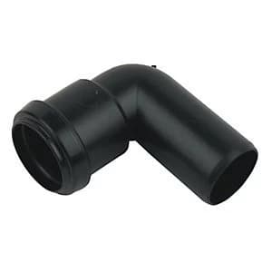 FloPlast WP26B Push-fit Waste 90 Deg Bend Conversion - Black 32mm
