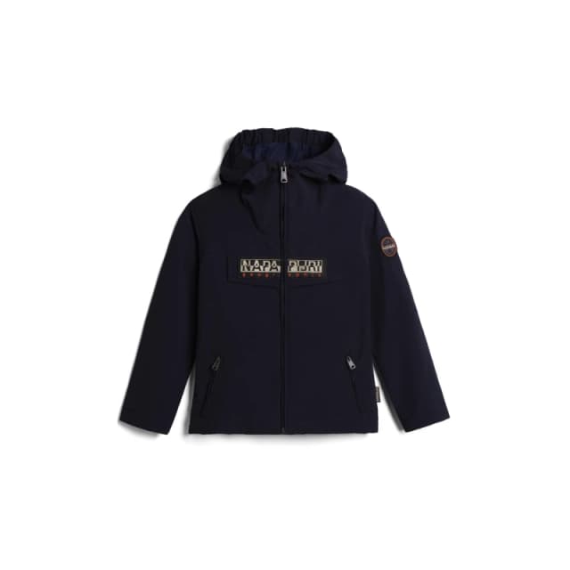 Napapijri Kids Rainforest Water Resistant Long Sleeve Rain Anorak Blue Marine 176 male 10Y