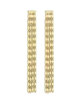 Mood Gold Sparkle Chain Shower Drop Earrings