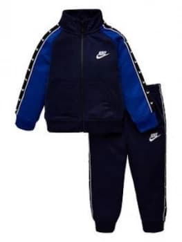 Nike Sportswear Toddler Boys Swoosh Taped Tricot Tracksuit - Navy