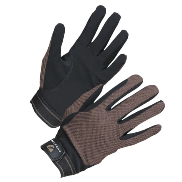 Aubrion Mesh Riding Gloves in Brown Size: Small Brown Unisex S