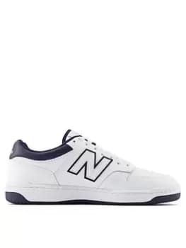 New Balance 480 Trainers - White/Black, Size 7, Men