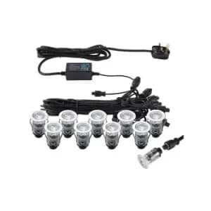 Saxby Ikonpro Cct - Integrated LED Outdoor Recessed Light Polished Stainless Steel, Clear IP67