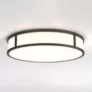Mashiko LED 40cm Round Bathroom Flush Ceiling Light Bronze IP44