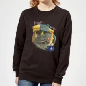 Dumbo Circus Womens Sweatshirt - Black