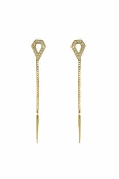 Karl Lagerfeld Open Diamond & Point Earrings 5420767
