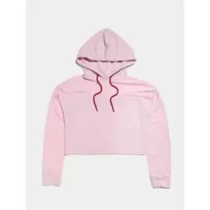 Skinny Dip Crop Hoodie - Pink