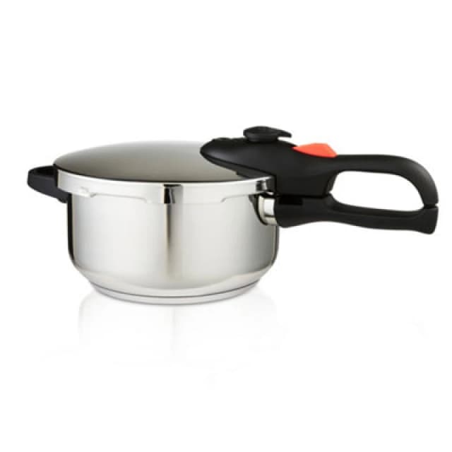 Geepas 4L Stainless Steel Pressure Cooker Quick Pressure Release Induction Hob Compatible in Silver Silver Unisex