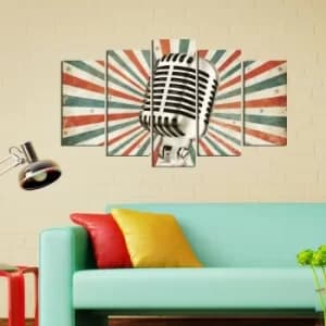 5MF-22 Multicolor Decorative MDF Painting (5 Pieces)