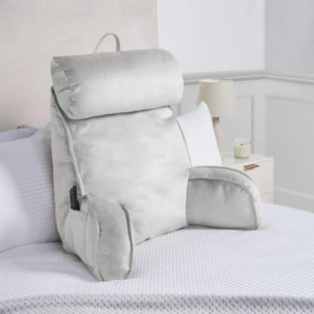 OHS OHS Cuddle Cushion Back Lumbar Support Head Rest Bed Reading Pillow Arms in Light Grey Light Grey One Size Unisex 5027434224579