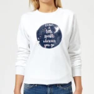 Disney Leave A Little Sparkle Womens Sweatshirt - White