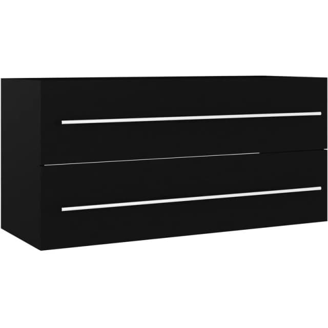 VIDAXL Vidaxl - Sink Cabinet Black 100x38.5x48cm Engineered Wood 8720286220405